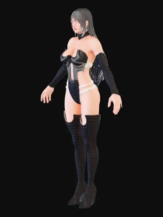 3D model for Cyborg Warrior Stance