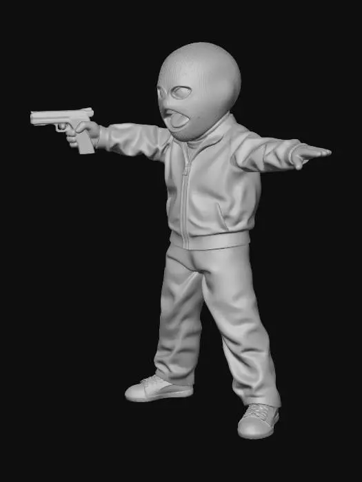 3D model for Bank Robber Puppet