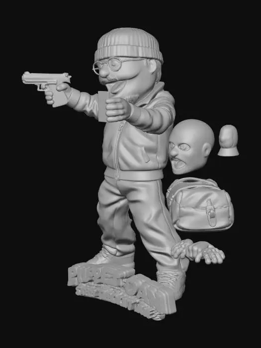 3D model for Puppet Dan Action Figure