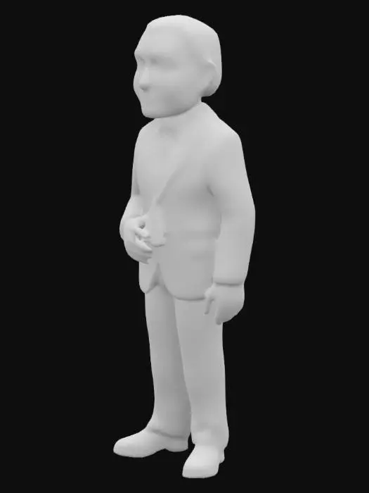3D model for Putin like character standing tall