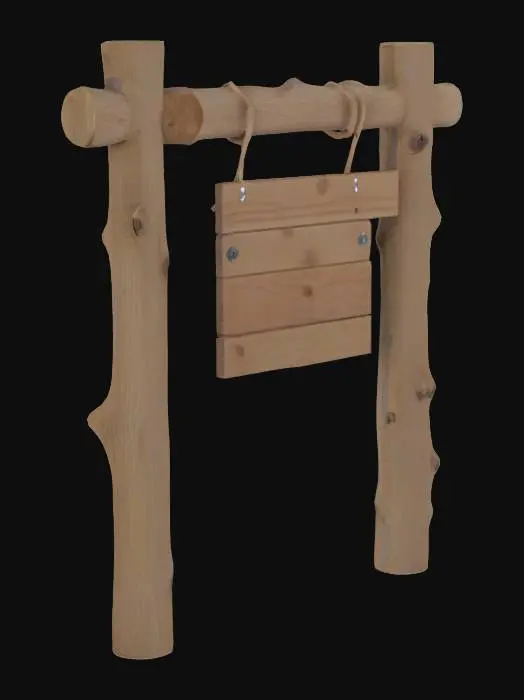 3D model for Sign Stand made of wood 
