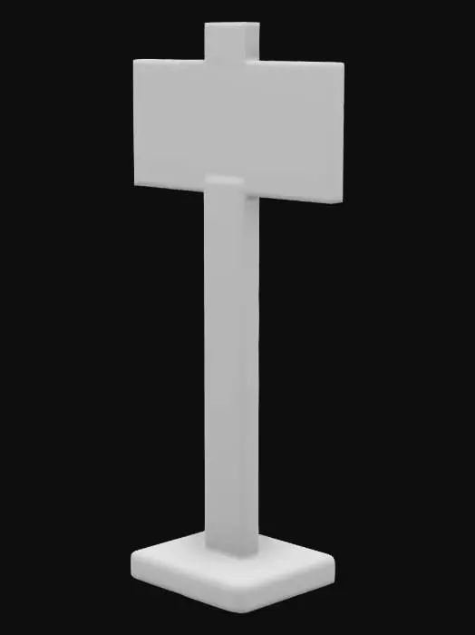 3D model for Sign Stand made of wood 
