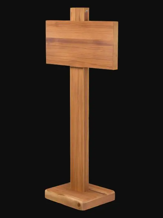 3D model for Sign Stand made of wood 
