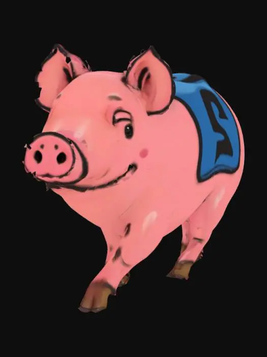 3D model for pig to be rigged
