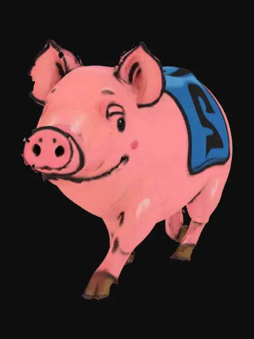 3D model for pig to be rigged