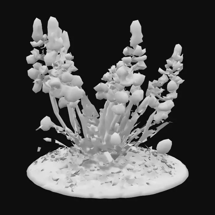 3D model for texas bluebonnets on a small knoll, #garden#