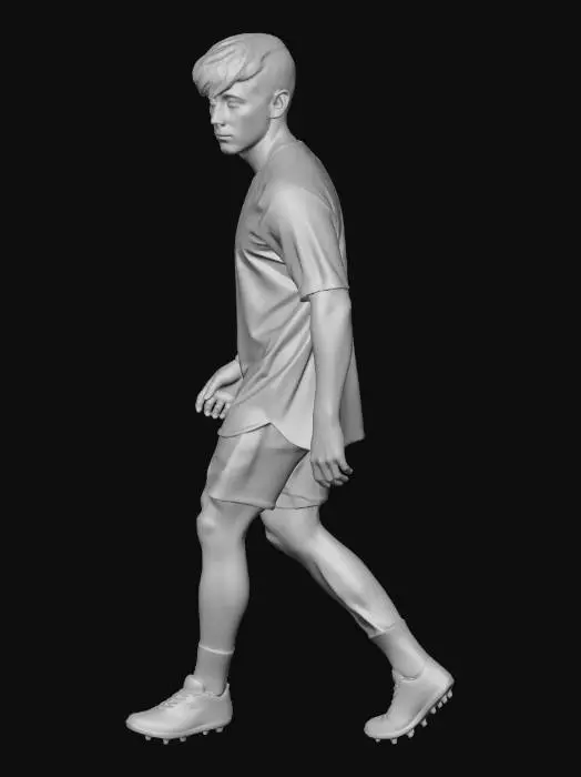 3D model for Young Footballer on the Training Field