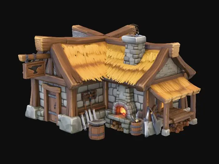 3D model for blacksmith shoppe