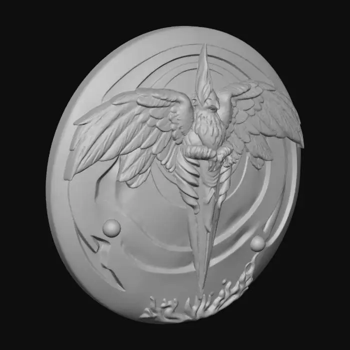 3D model for Falcon Logo no pedastal;