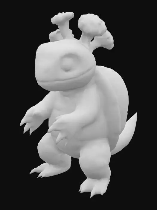 3D model for A squirtle mixed with a clicker from the last of us