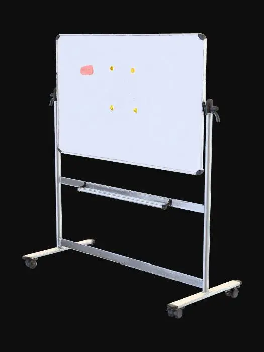 3D model for Double-Sided Magnetic Revolving Mobile Whiteboard, Aluminium Frame & Stand, W1200xH900mm