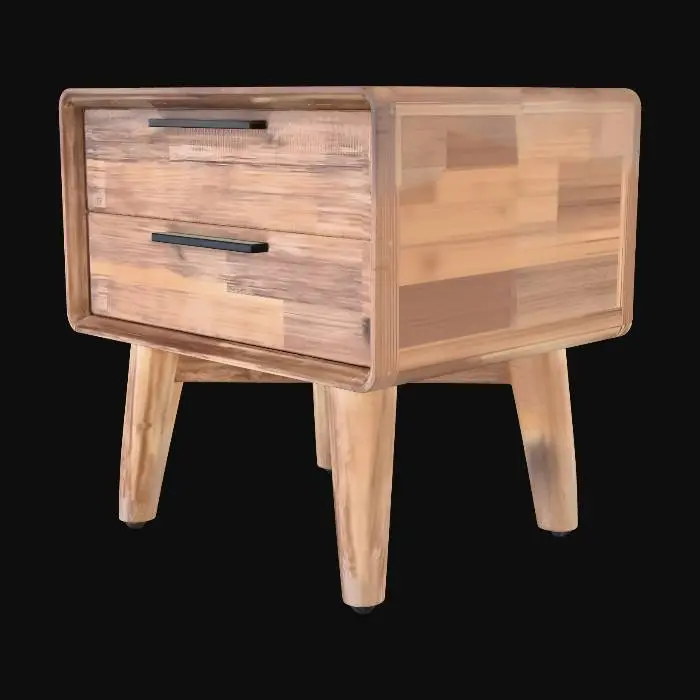 3D model for Seb 2-Drawer Bedside Table