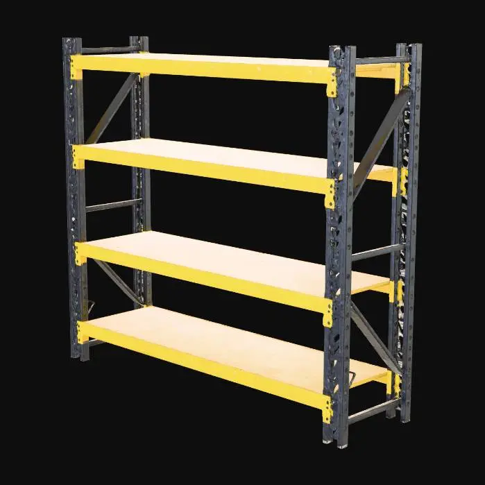 3D model for Yellow Industrial Shelving Rack