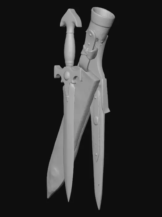 3D model for Bana bi hançer üret Osmanlı tuğrası olsun