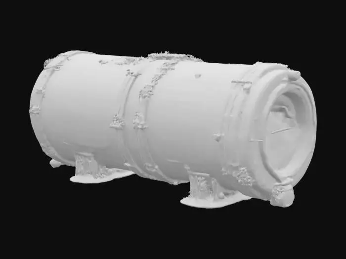 3D model for Ultra-realistic bio-reactor used on a moon base, designed for energy generation through organic processes. Features organic, semi-transparent panels filled with glowing bio-fluid conduits. The reactor is surrounded by metallic supports, with intricate piping and ventilation systems. Lush, bioluminescent plants grow within, interacting with high-tech machinery. Pulsating energy cores and glowing veins run through the structure, combining biotechnology with industrial design for a sustainable, futuristic moon base environment
