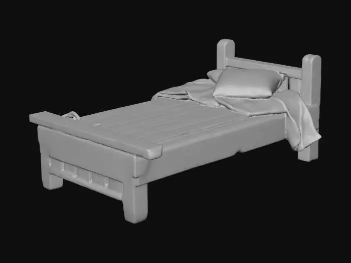 3D model for Ancient bed made for a peasant.