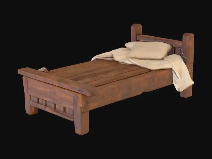 3D model for Ancient bed made for a peasant.