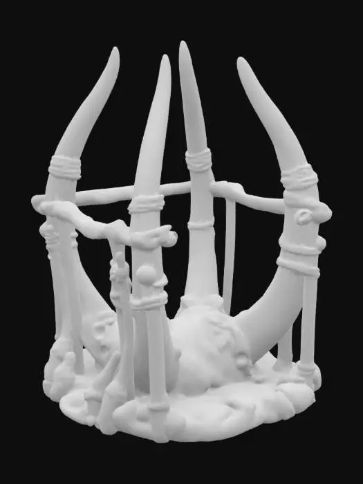 3D model for Railing made of aged animal bones.