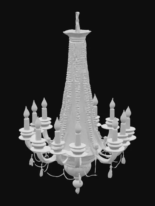 3D model for a ancient chandelier made ancient wood and etched with glowing blue Nordic markings. The markings are feint but glowing like a bioluminescent glow, #PBR#