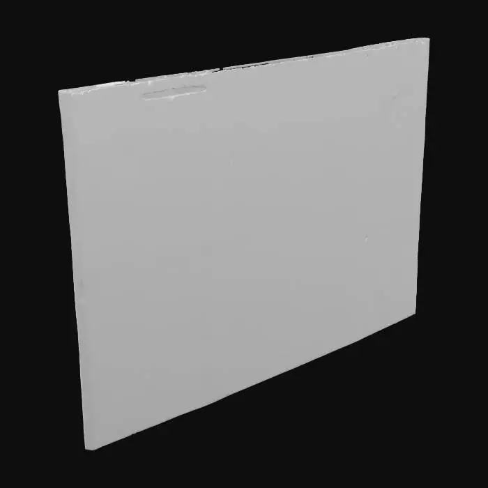 3D model for A heavily textured industrial wall with dark metal panels, exposed pipes, and glowing neon circuitry running through its surface. Small vents release bursts of steam, while embedded cables and flickering holographic displays add to its high-tech, cyberpunk aesthetic