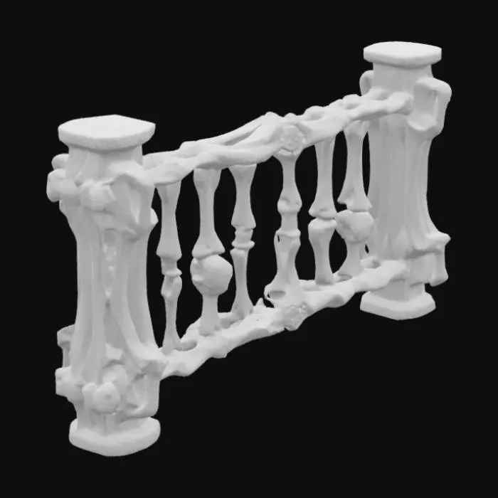 3D model for Railing made of aged animal bones.