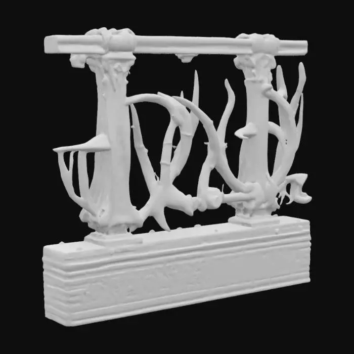 3D model for Railing made of aged animal bones.