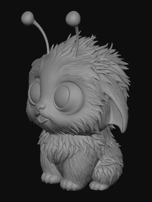 3D model for Fuzzy Alien Friend