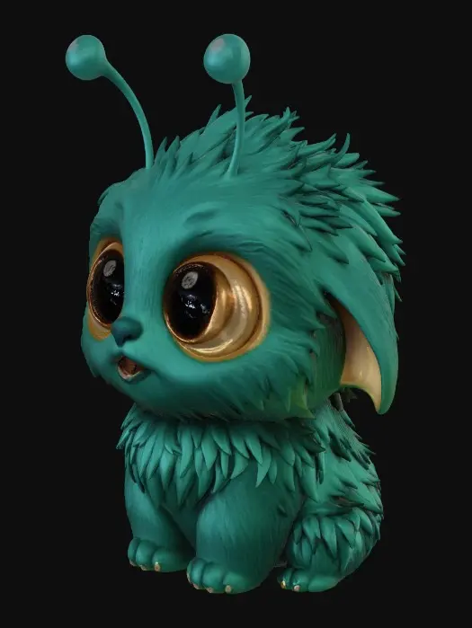 3D model for Fuzzy Alien Friend