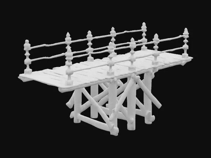 3D model for Rustic Wooden Platform