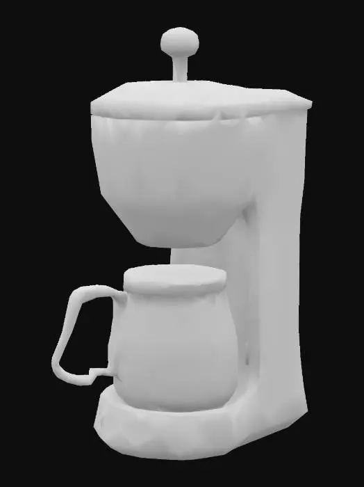 3D model for Low poly coffee maker