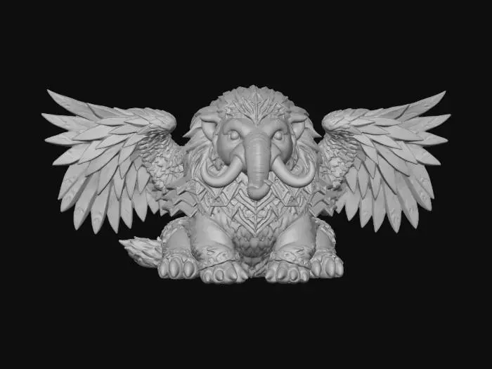 3D model for Little-Golden Winged Mammoth