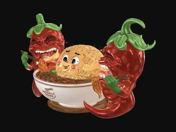 3D model for Thinking Noodle Brain