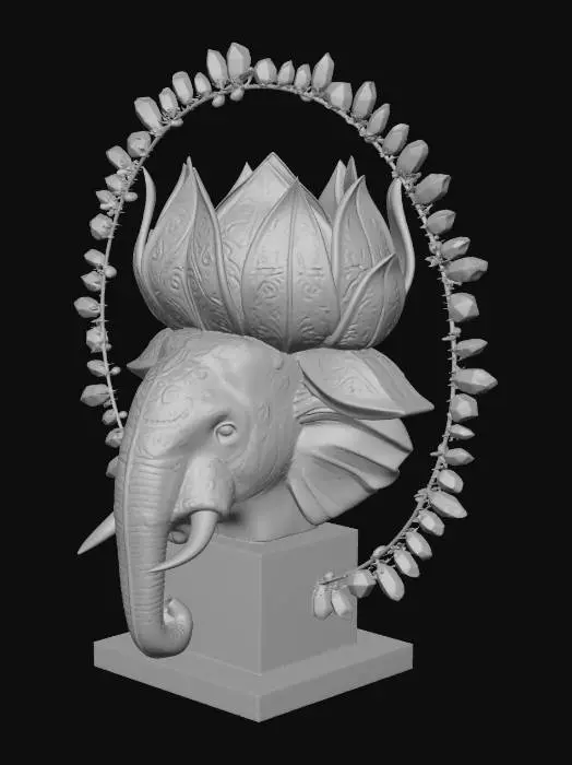 3D model for Amethyst Halo Elephant