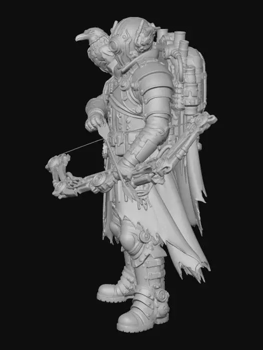 3D model for Steampunk warrior