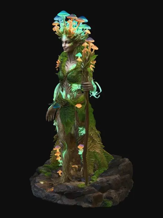 3D model for Bioluminescent fungi spirits