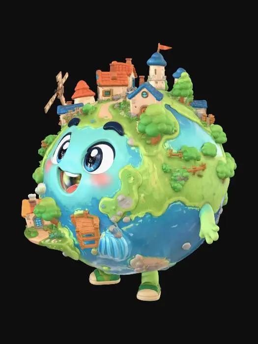 3D model for Whimsical World Village