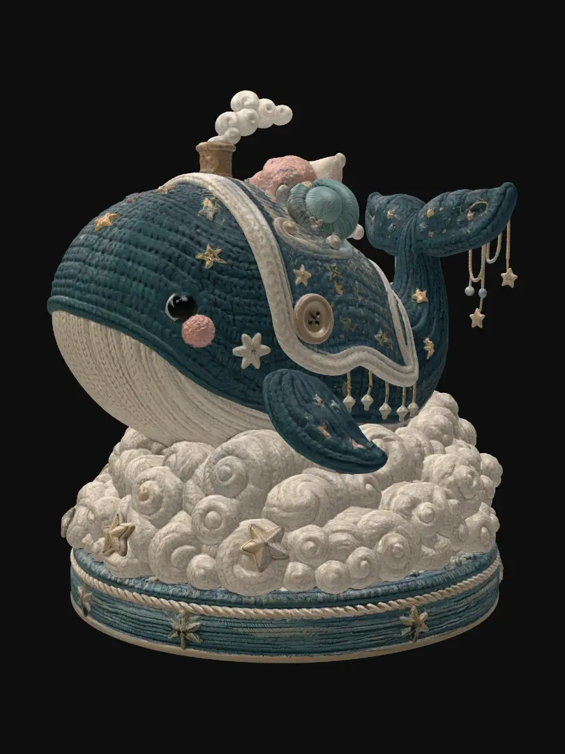 Starry Whale on a Cloud Sea