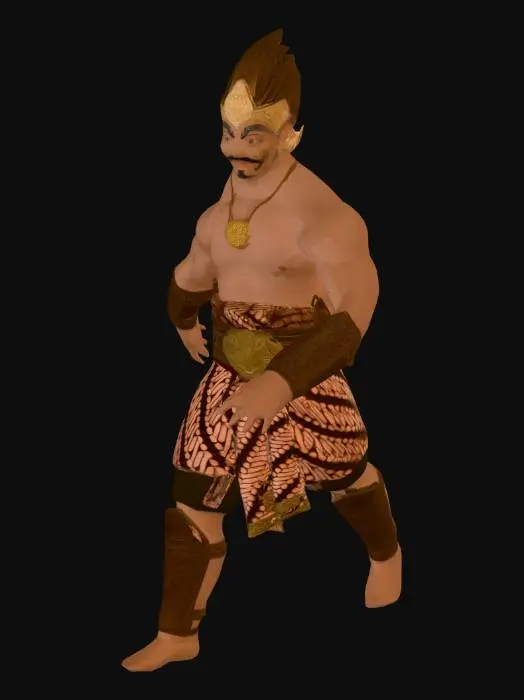 3D model for Golden Masked Warrior