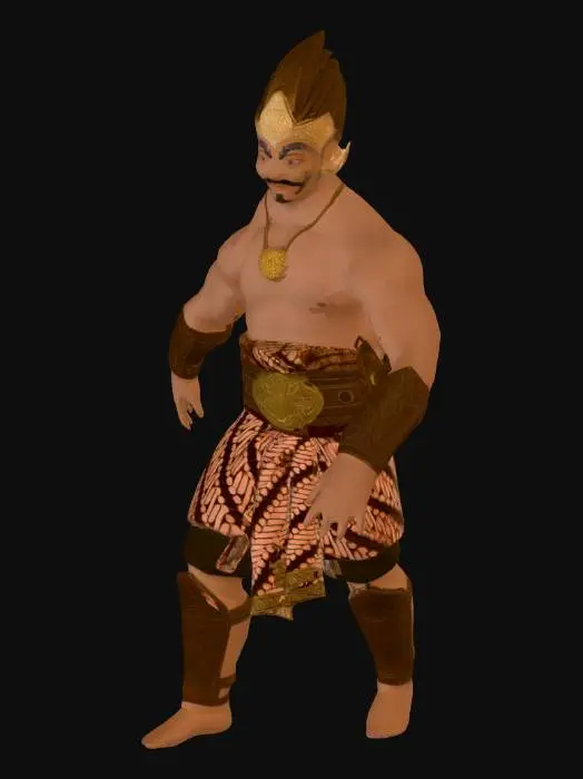 3D model for Golden Masked Warrior