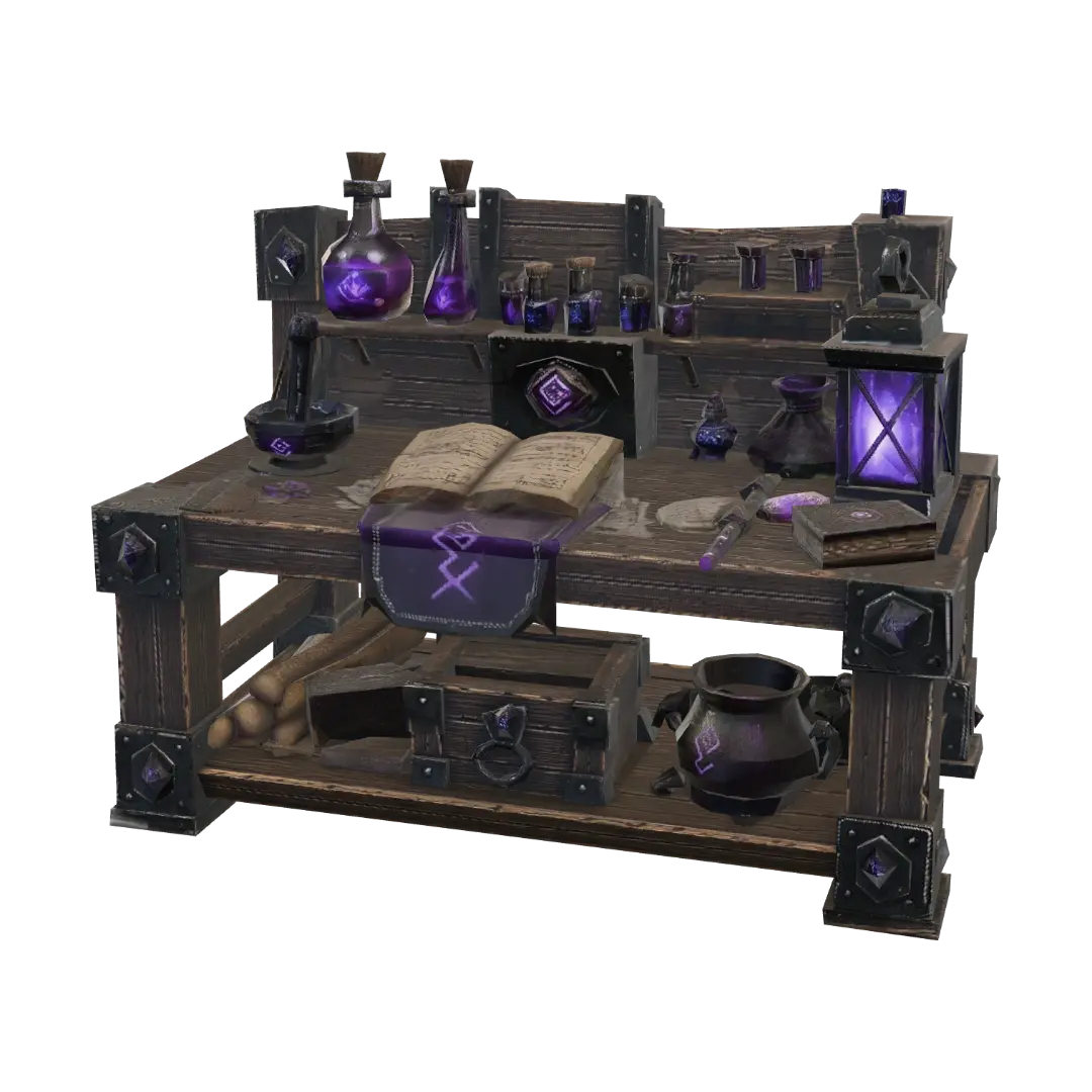 3D-модель Arcane Alchemist's Workbench - Potion, сгенерированная ИИ
