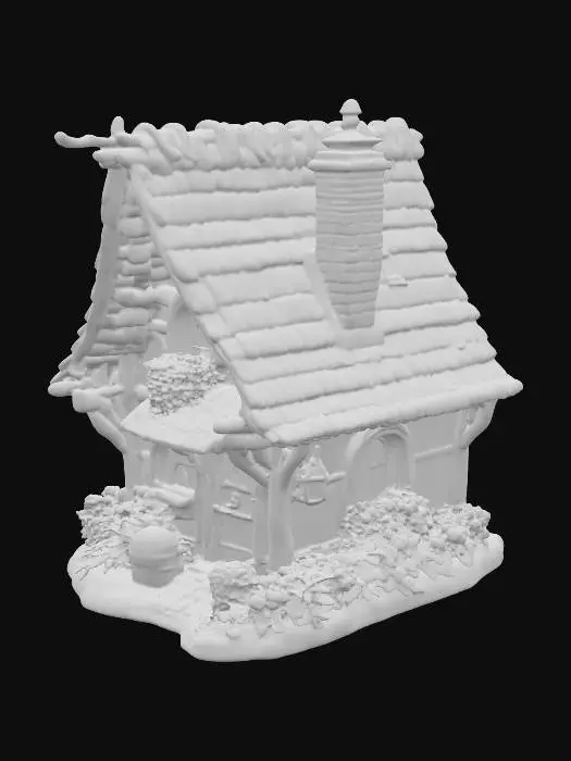 3D model for fantasy quaint cottage game model
