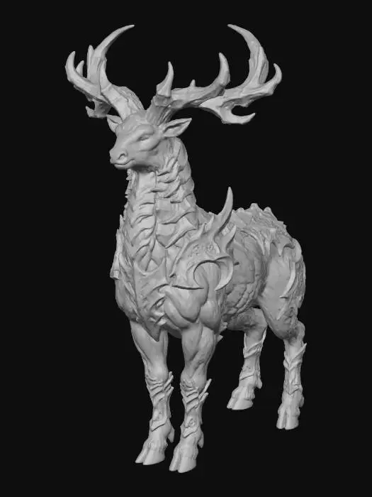 3D model for Blue Aura Demonic Deer Mount