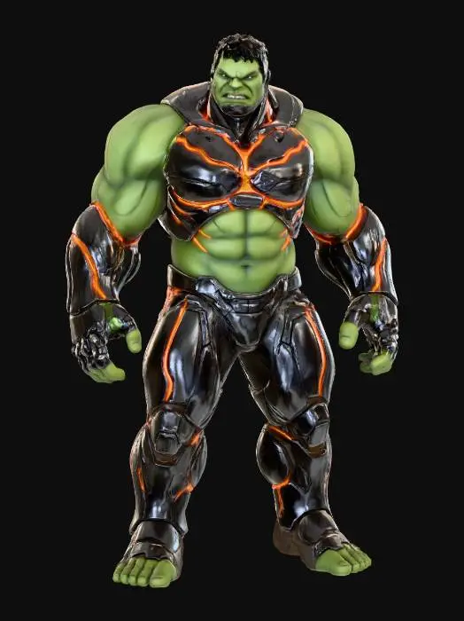 3D model for Armored Smash Hulk