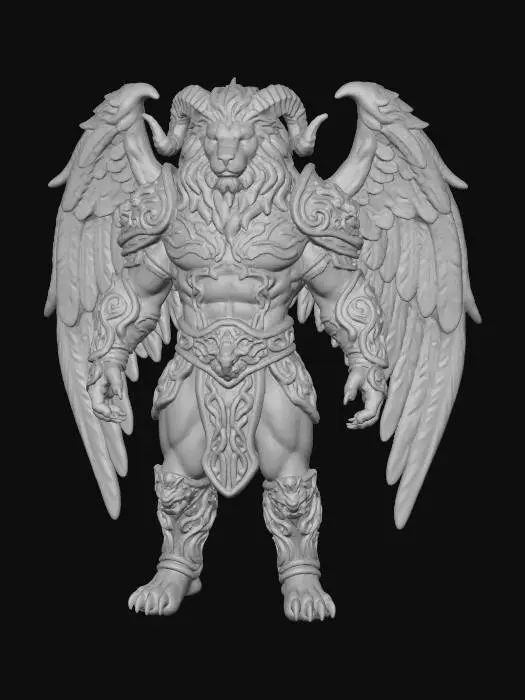 3D model for Leonine Statue Sentinel