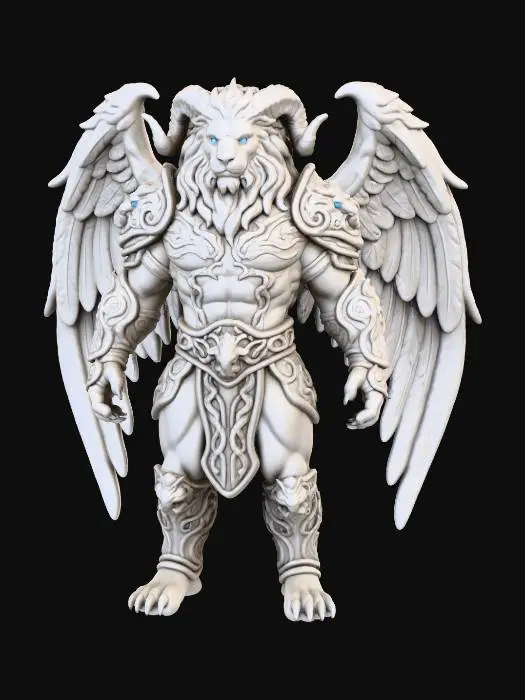 3D model for Leonine Statue Sentinel