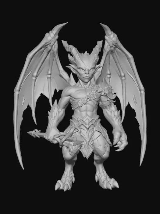 3D model for Green crystal devilish scepter fiend B