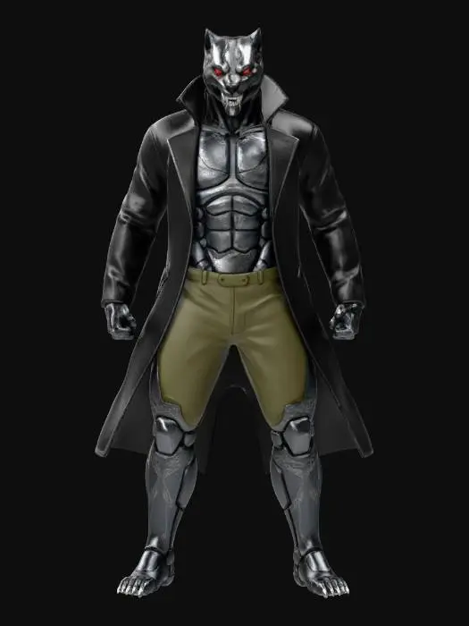 3D model for Cyber Werewolf Warrior