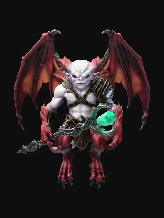 3D model for Green crystal devilish scepter fiend