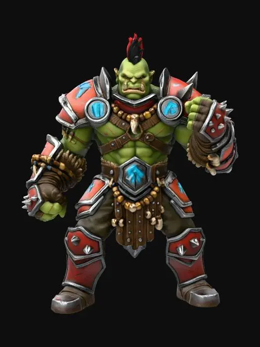 3D model for Orcish gauntlet brawler
