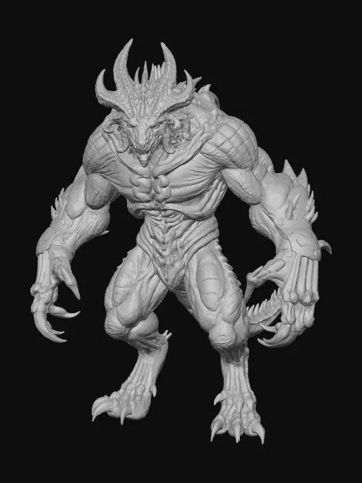 3D model for Alien reptoid biomech Monster